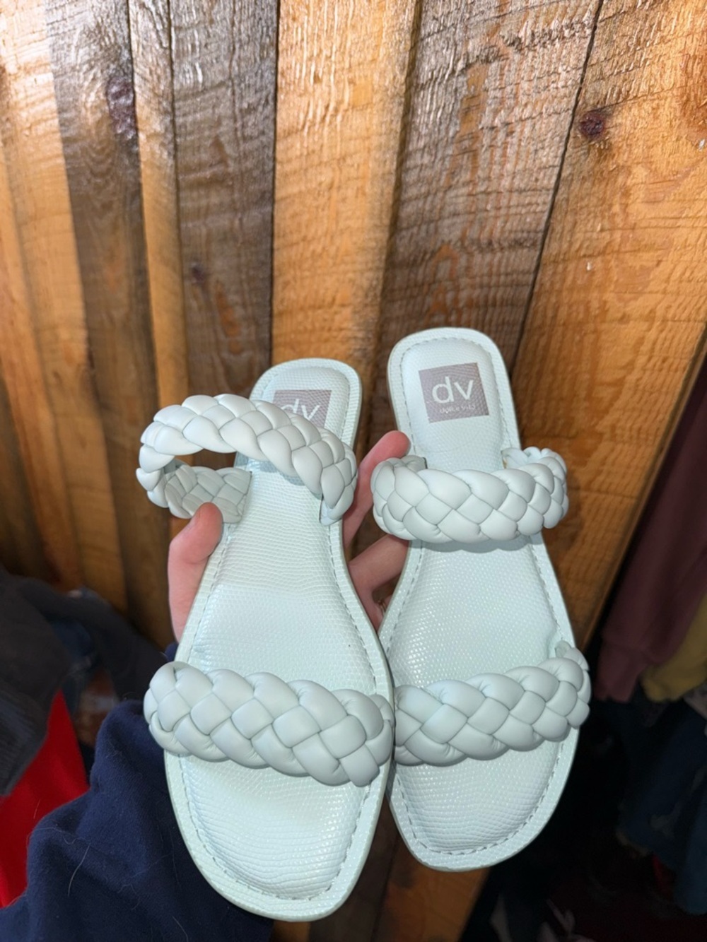Dolce Vita Braided Slide Sandals in Mint - Picture 2 of 3